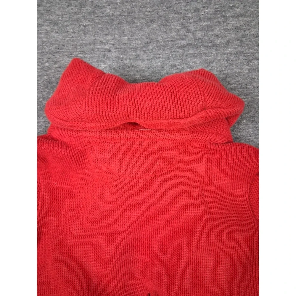 Ralph Lauren Baby Dress 9 Month Red Knit Wrap Polo Bear Skating Preppy Holiday